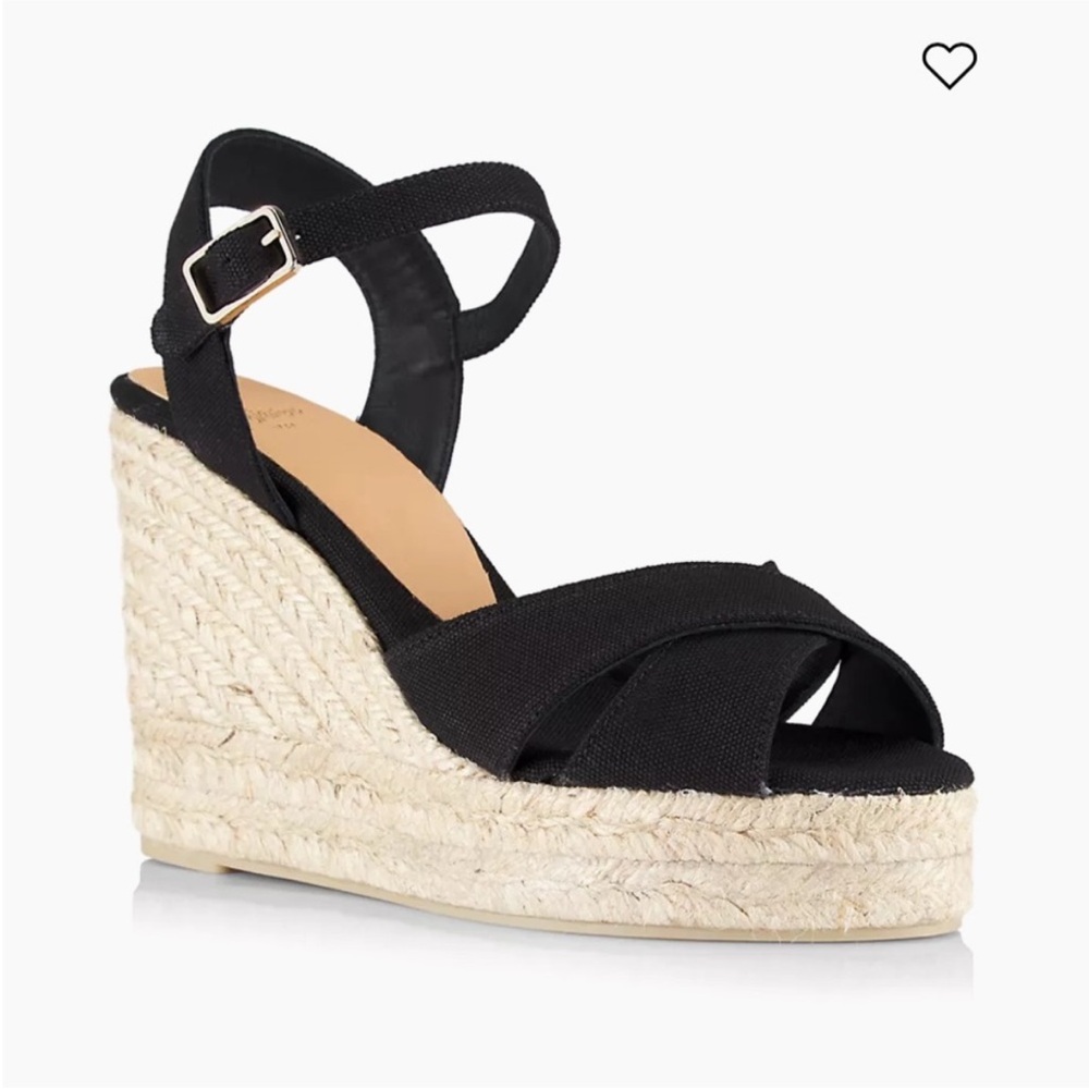 Castaner Black Espadrille Wedges